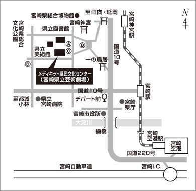 メディキット県民文化センターの地図