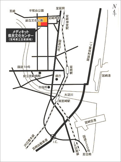 メディキット県民文化センターの地図